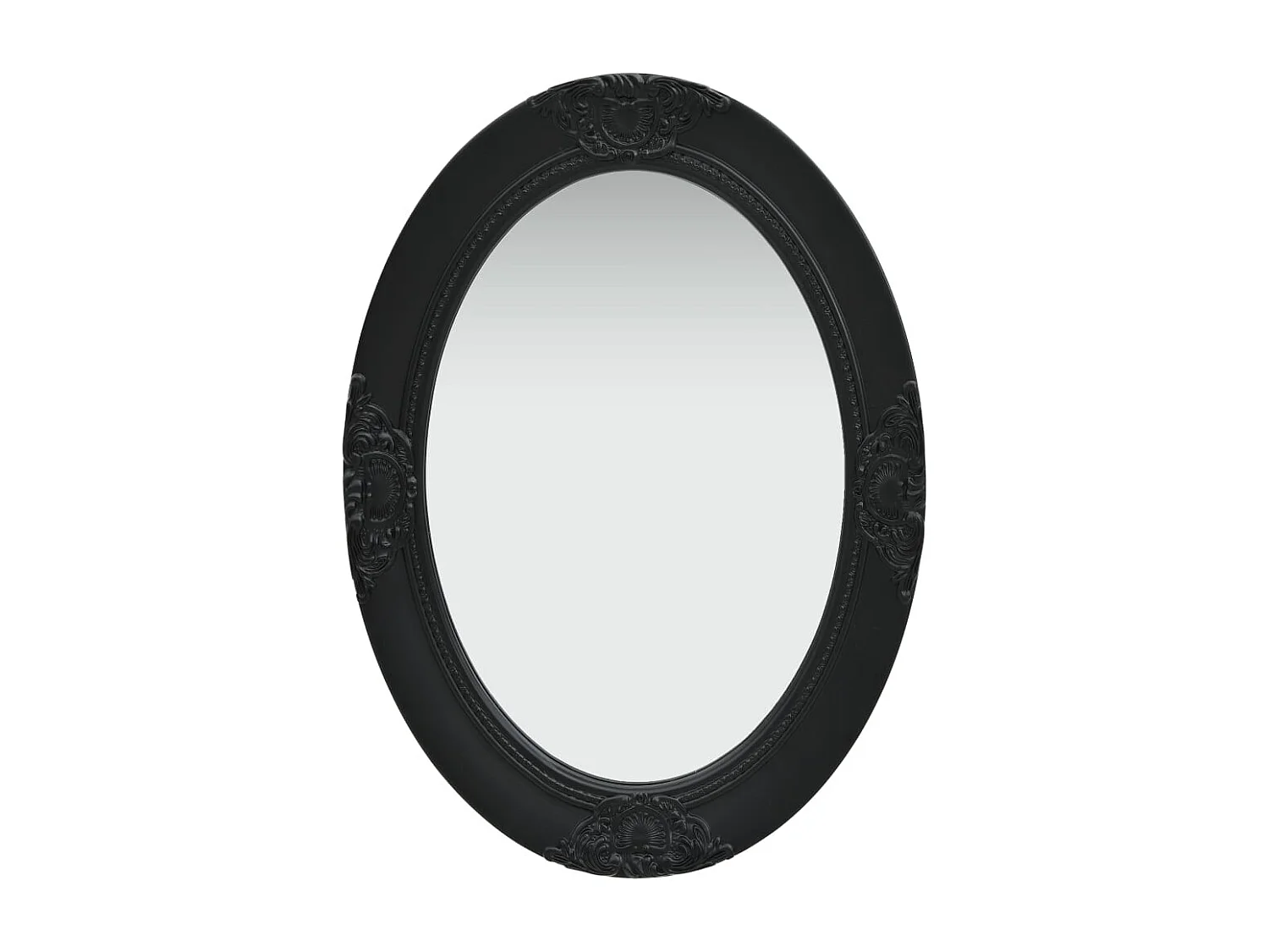 Espejo de pared estilo barroco negro 50x70 cm ES755990