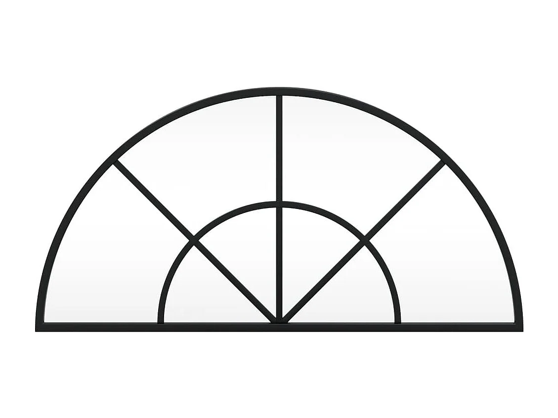 Miroir mural noir 60x30 cm arche fer FR39085