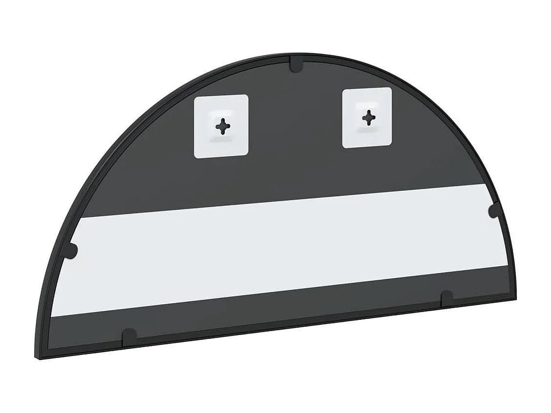 Wandspiegel boog 60x30 cm ijzer zwart BE301427