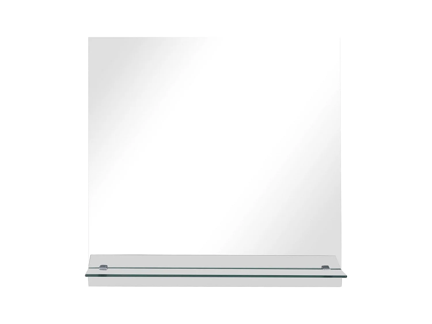 Espejo de pared con estante de vidrio templado 50x50 cm ES351569