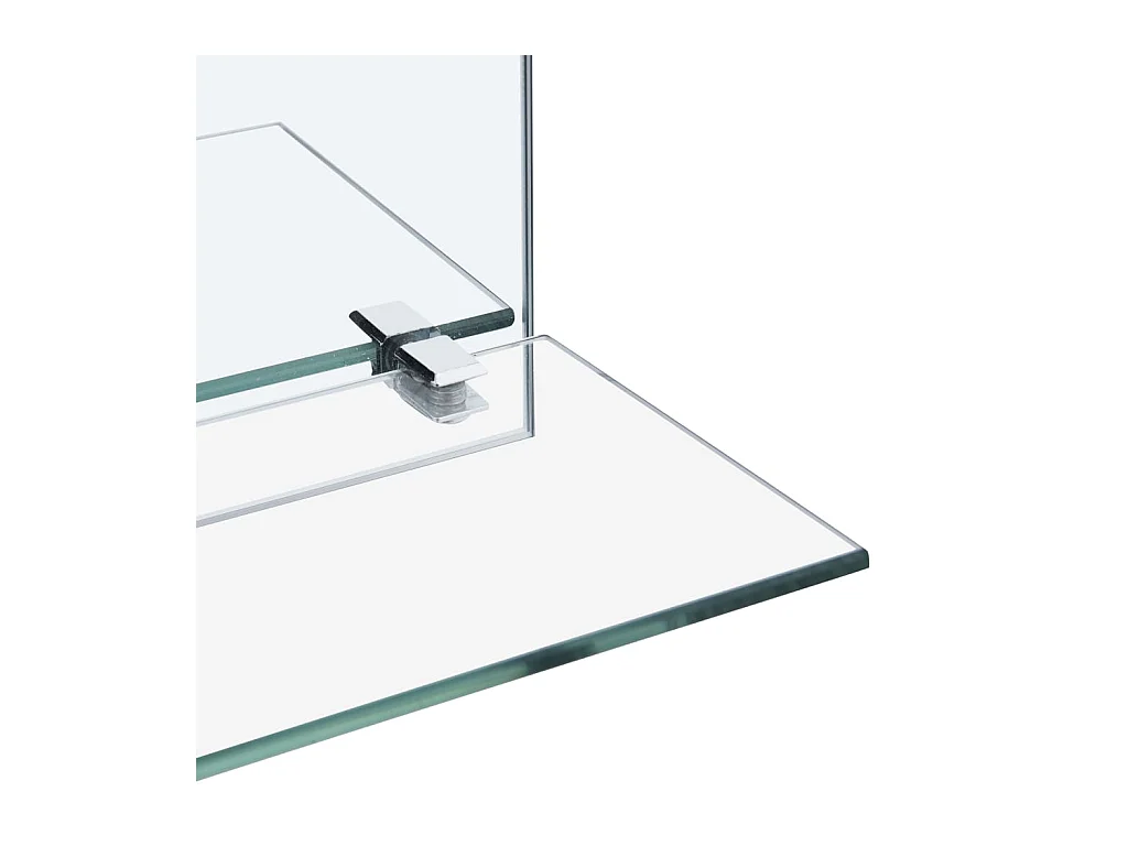 Espejo de pared con estante de vidrio templado 50x50 cm ES351569