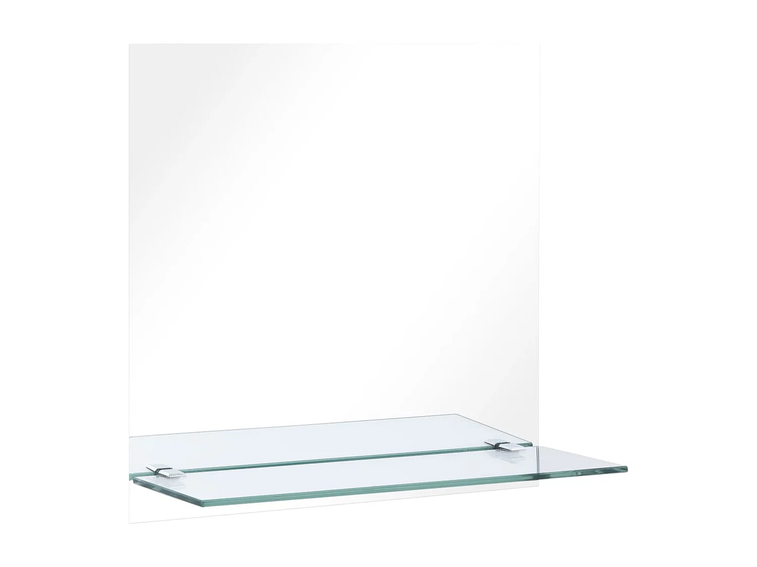 Miroir mural avec étagère 50x50 cm Verre trempé FR86006