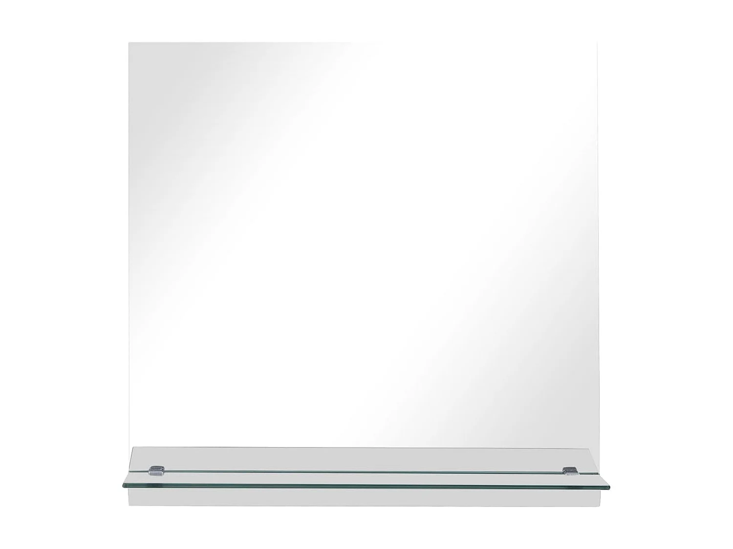 Miroir mural avec étagère 50x50 cm Verre trempé FR86006