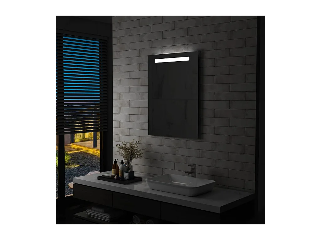 Miroir mural à LED pour salle de bains 60x80 cm FR30266