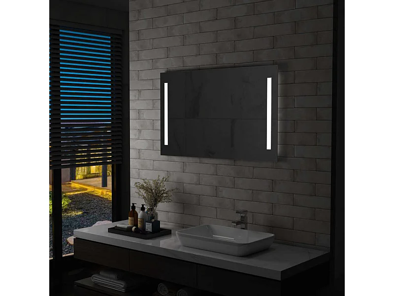 Espejo de pared de baño con LED 100x60 cm ES916771