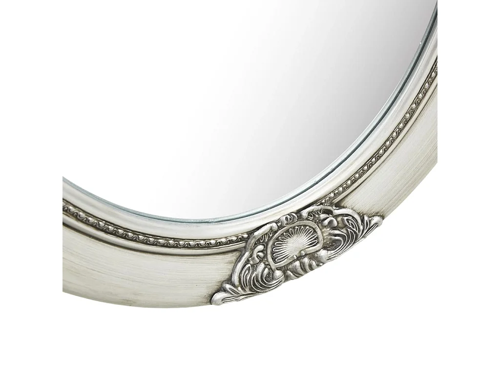 Miroir mural style baroque 50x70 cm Argenté FR27819