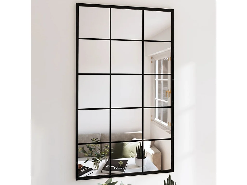 Miroirs muraux 4 pcs noir 100x60 cm métal FR97202