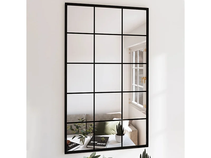 Miroirs muraux 4 pcs noir 100x60 cm métal FR97202