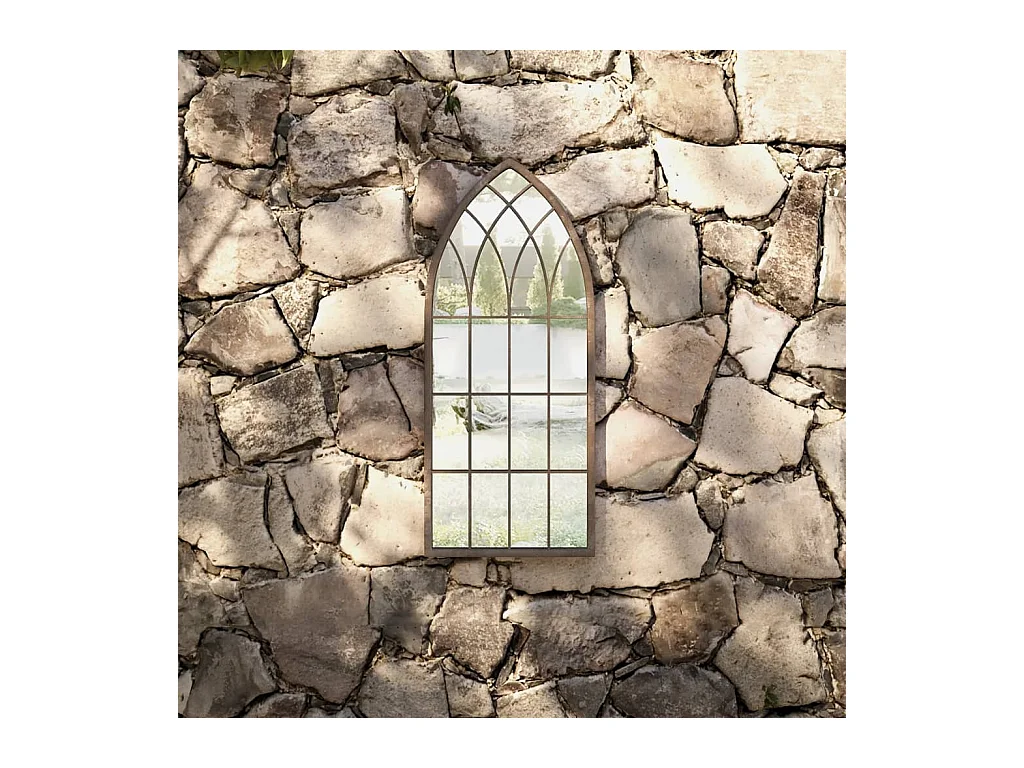 Miroir de jardin Sable 70x30 cm Fer pour utilisation extérieure FR26139
