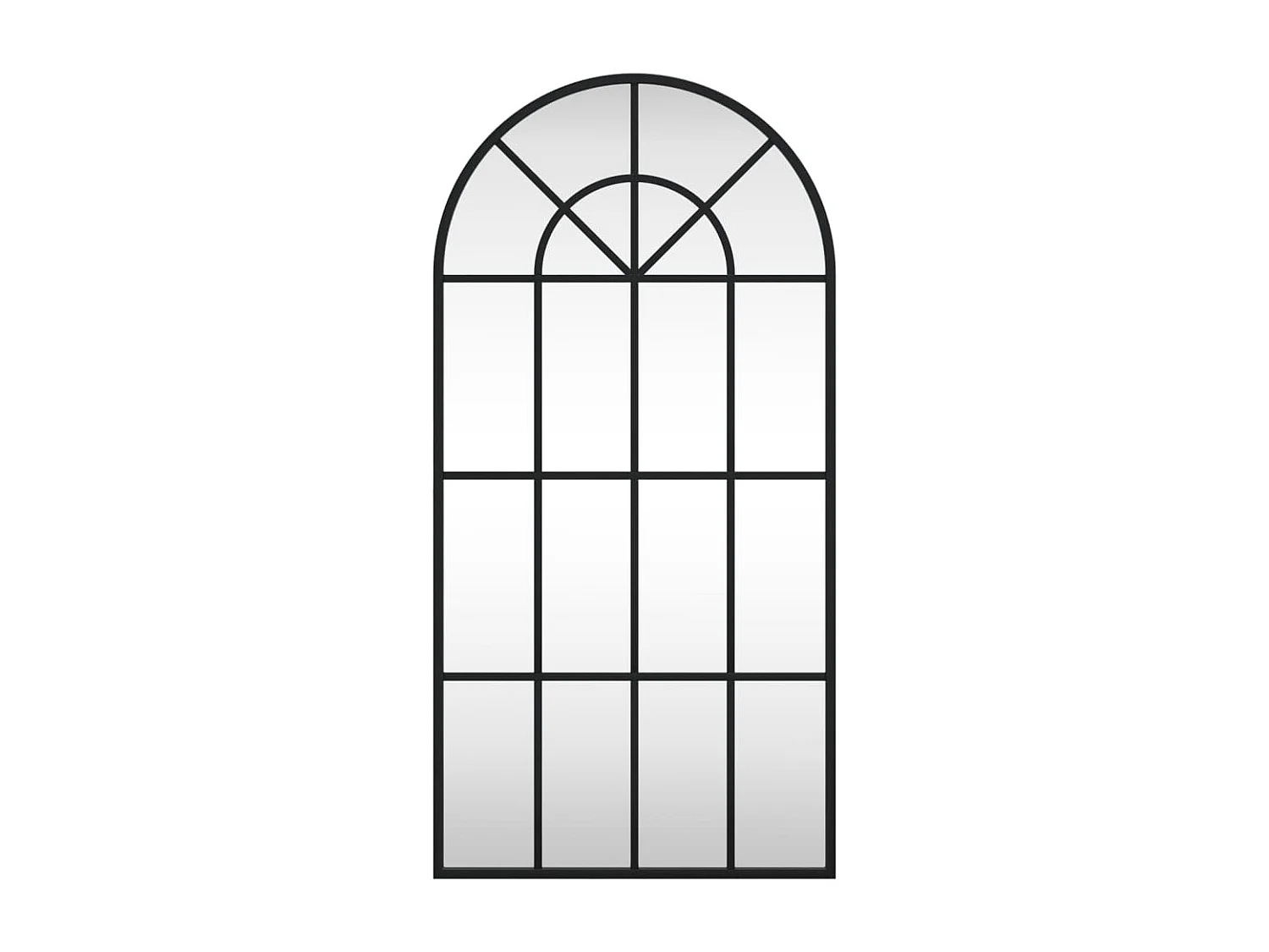 Miroir mural noir 40x80 cm arche fer FR44893