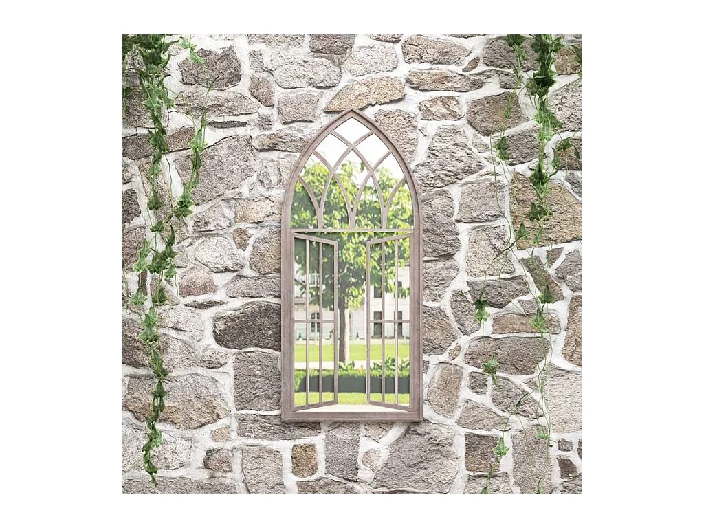 Miroir de jardin Sable 100x45cm Fer pour utilisation extérieure FR57373