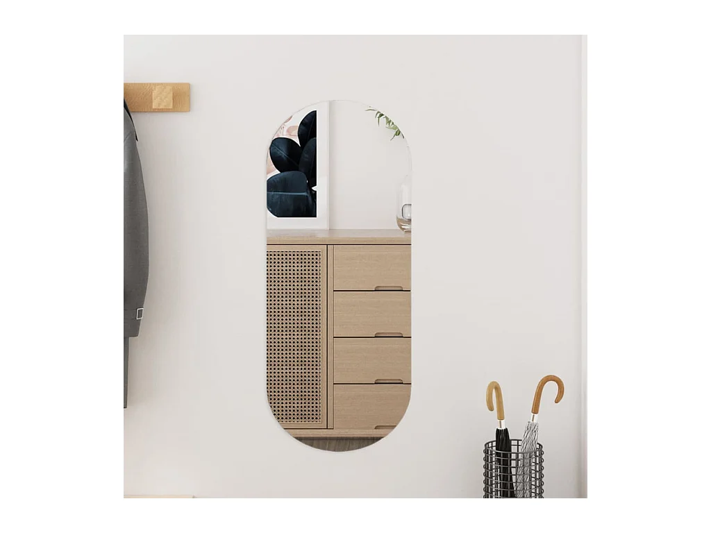 Wandspiegel 25x60 cm ovaal glas BE795247