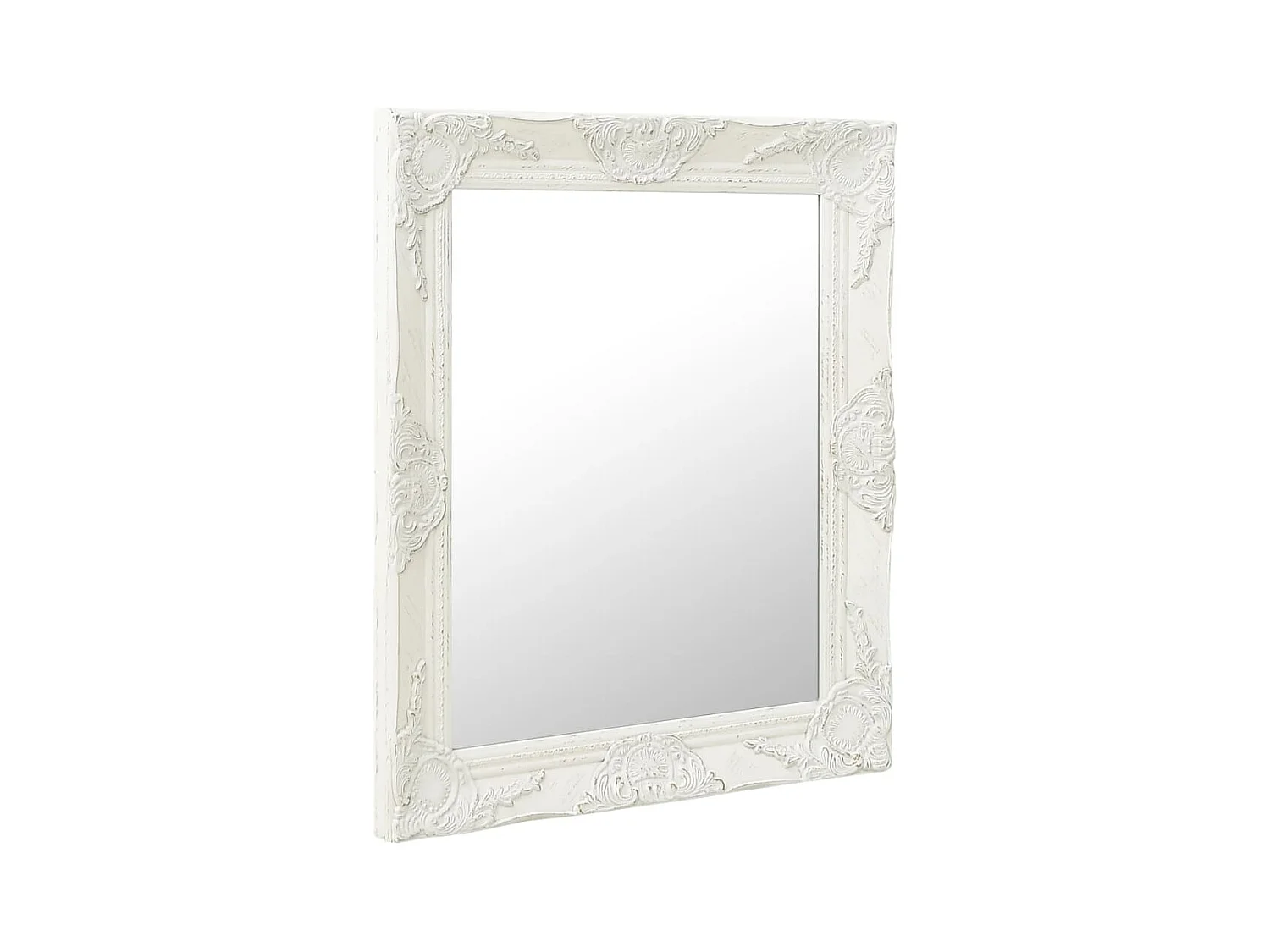 Espejo de pared estilo barroco blanco 50x60 cm ES268965