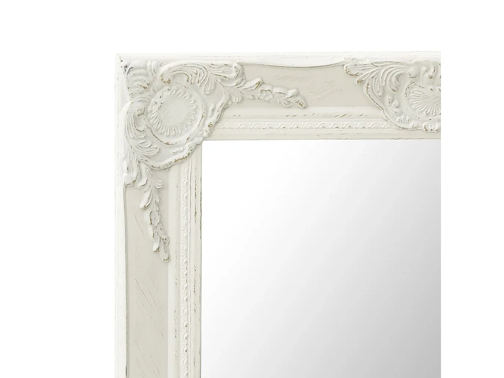 Espelho de parede estilo barroco 50x60 cm branco PT829822