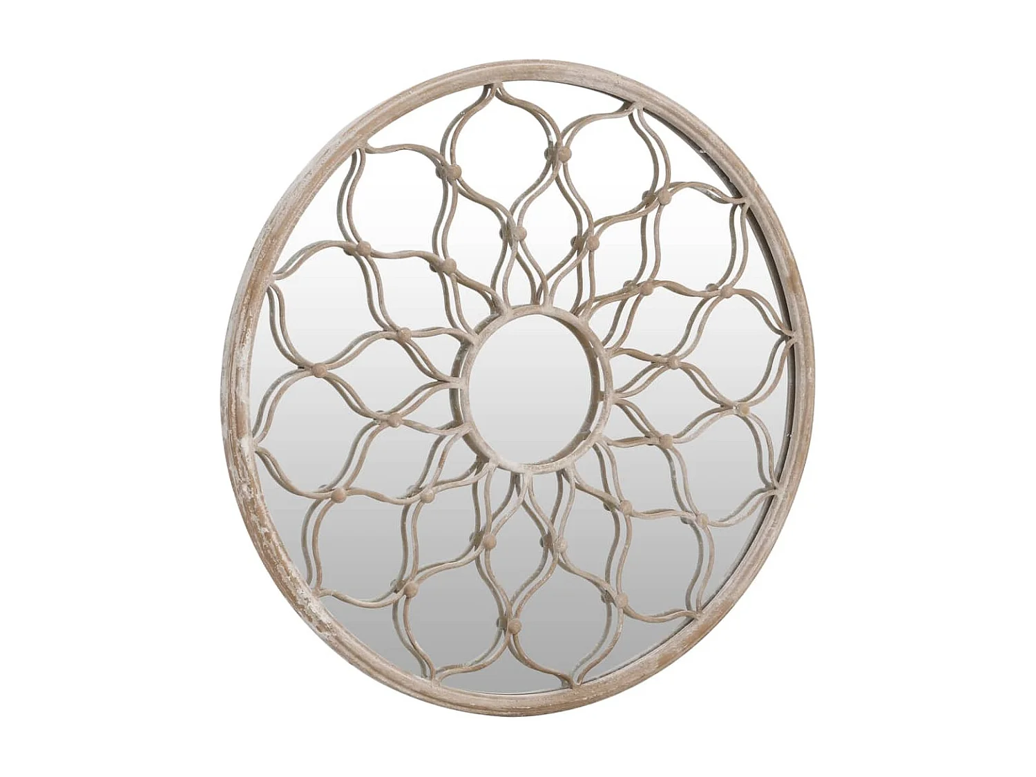 Espelho de jardim p/ uso exterior ferro 40x3 cm cor de areia PT634147