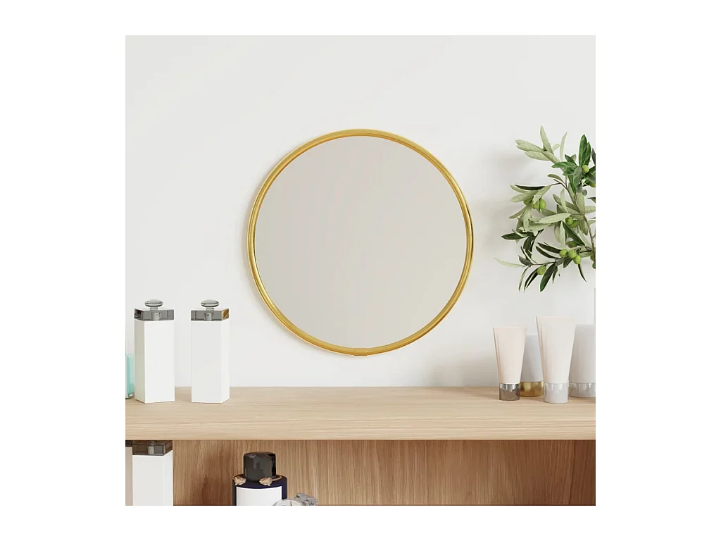 Miroir mural Doré Ø 20 cm Rond FR48147