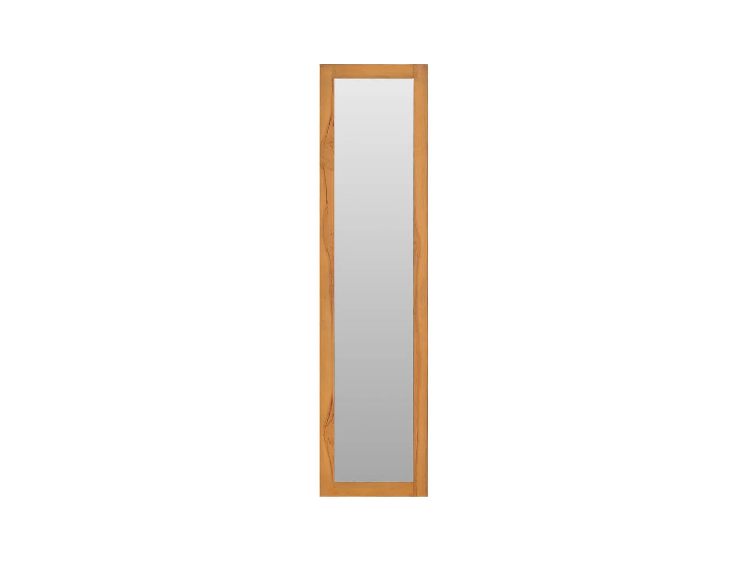 Miroir mural avec étagères 30x30x120 cm Bois de teck massif FR57984
