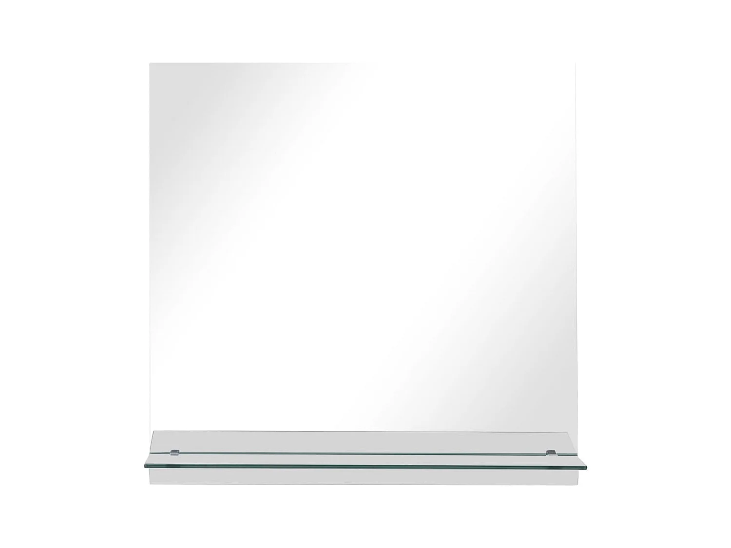 Espejo de pared con estante de vidrio templado 60x60 cm ES578197