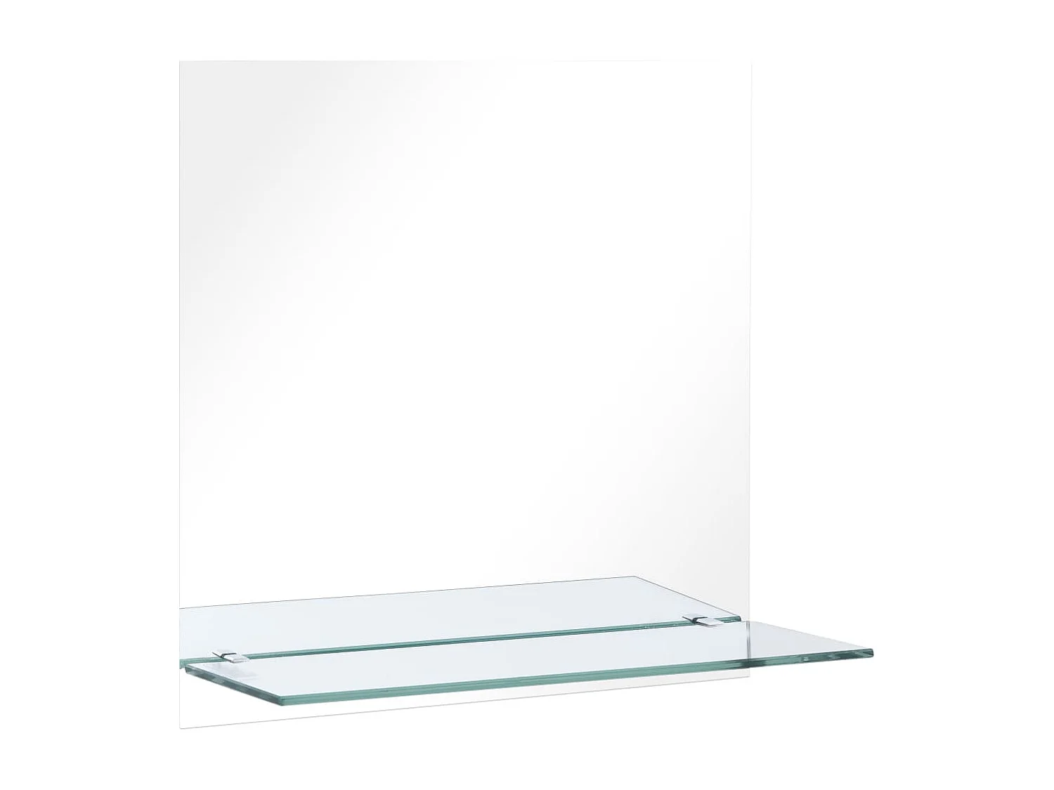 Miroir mural avec étagère 60x60 cm Verre trempé FR44223