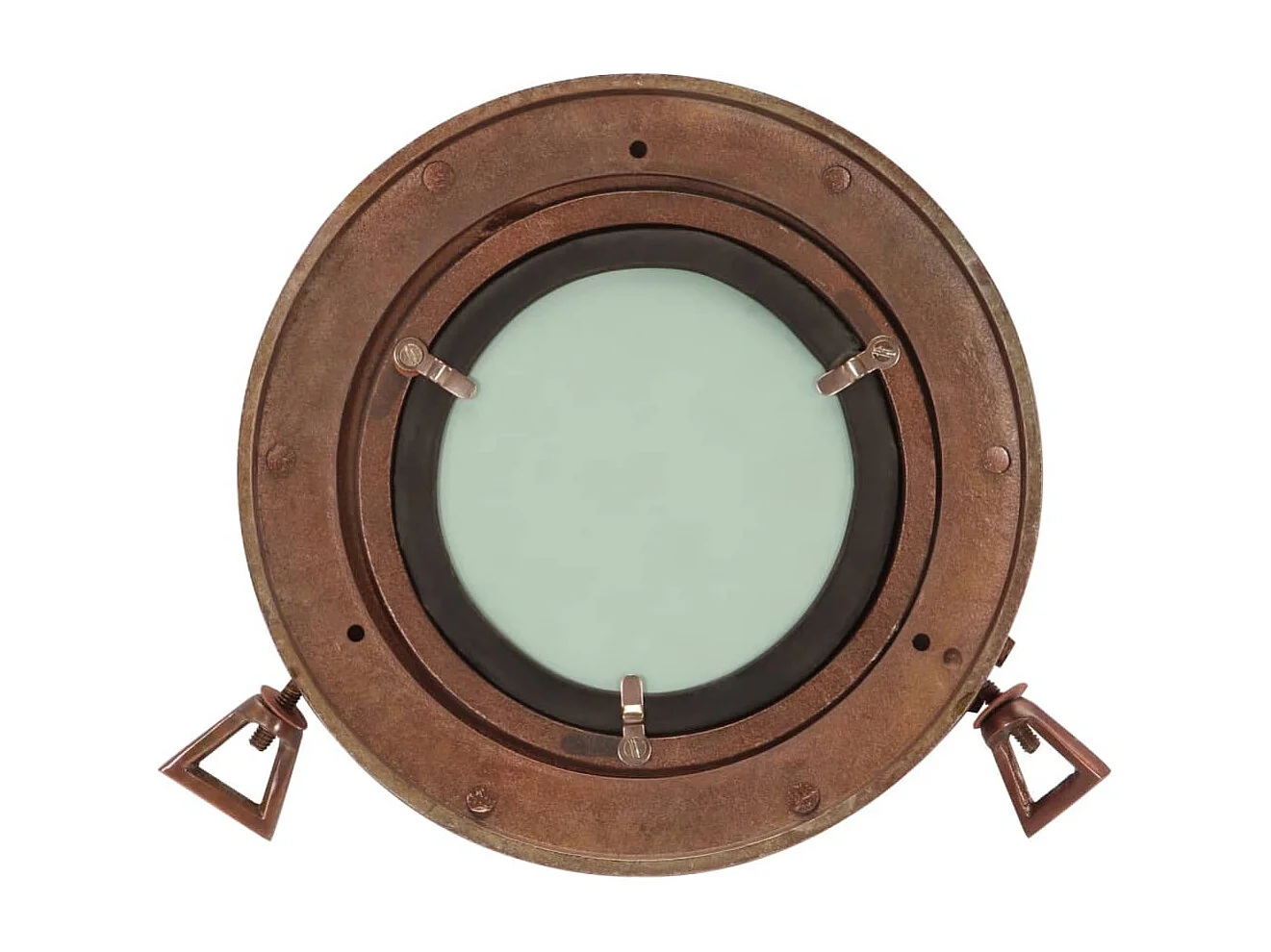 Miroir en forme de hublot mural Ø23 cm aluminium et verre FR29070