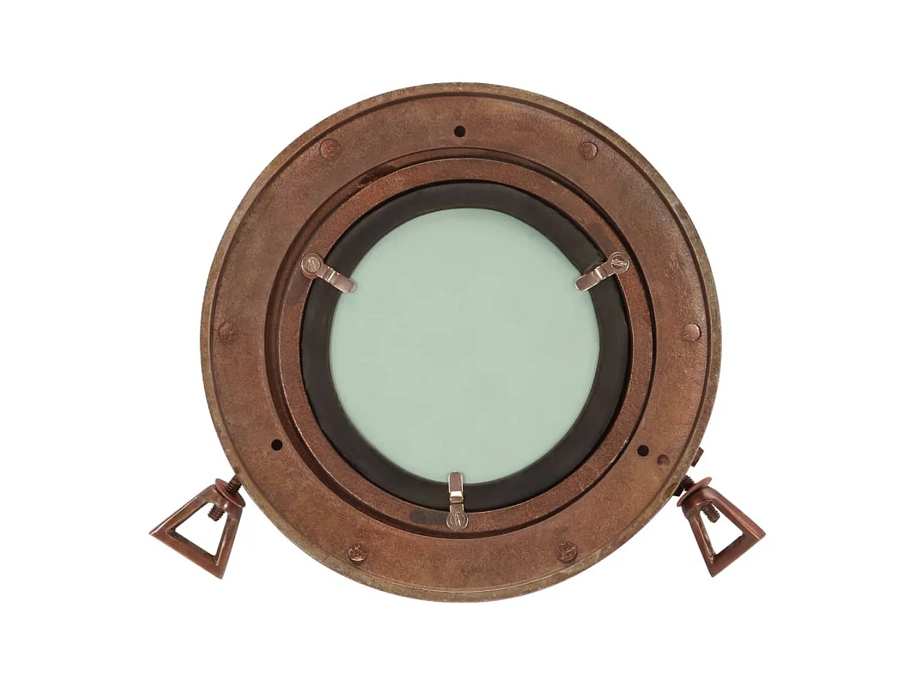 Miroir en forme de hublot mural Ø23 cm aluminium et verre FR29070