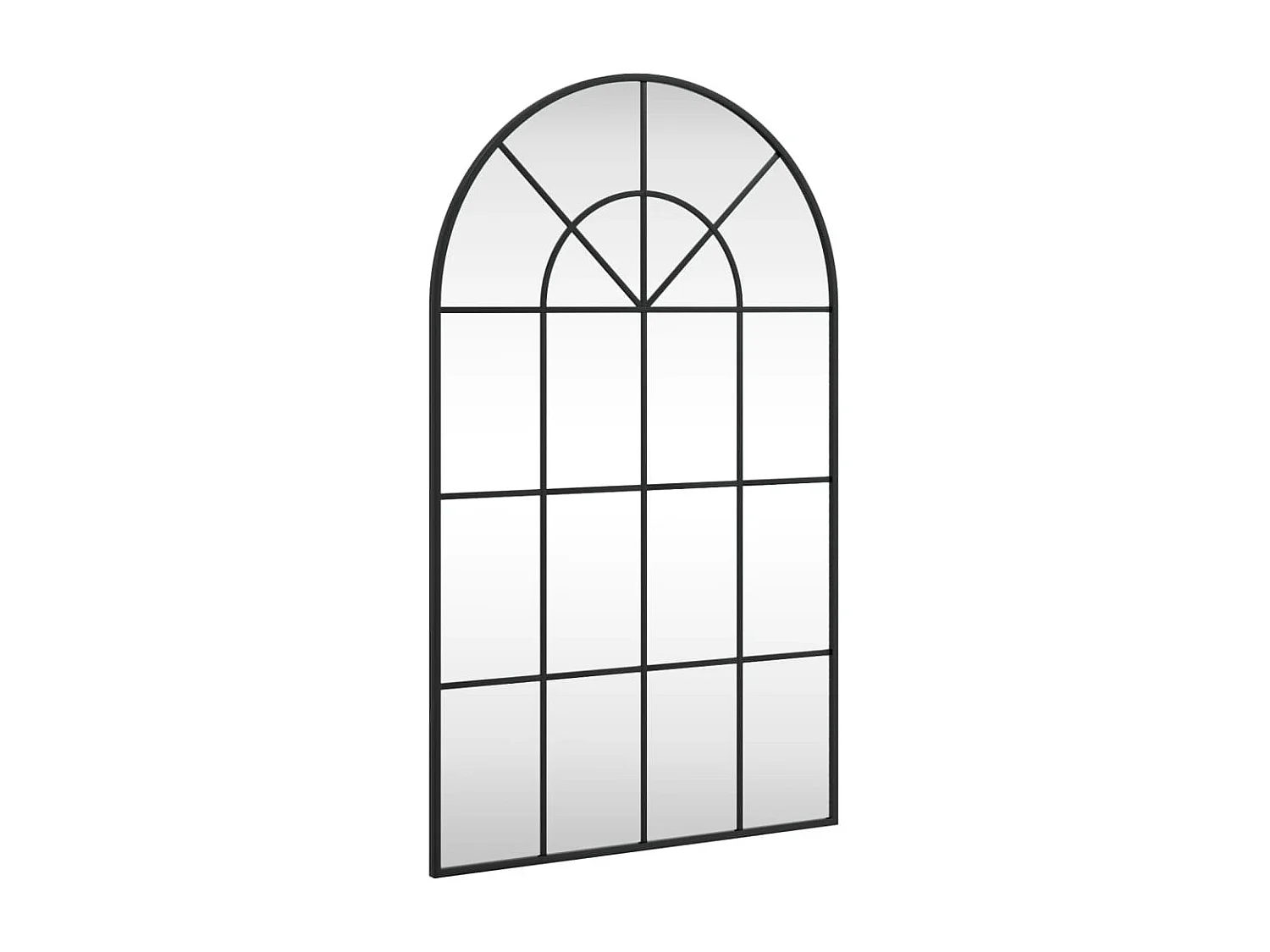 Espelho de parede arqueado 60x100 cm ferro preto PT678255