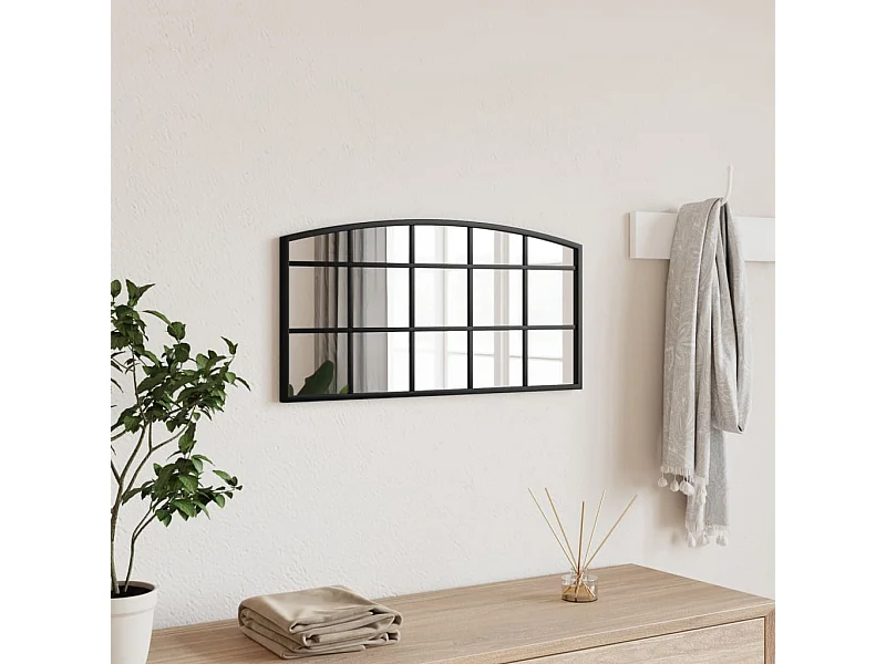 Miroir mural noir 60x30 cm arche fer FR11994