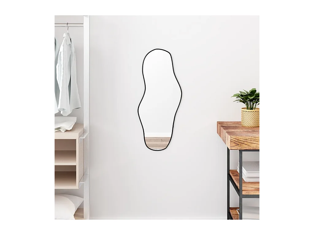 Miroir mural Noir 70x30 cm FR17206