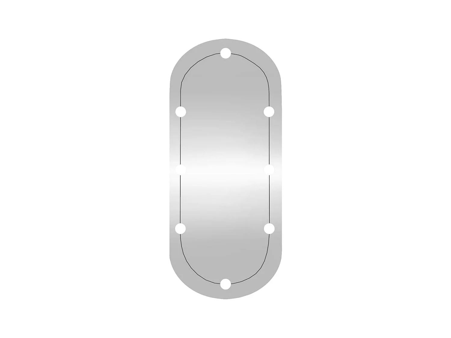 Espejo de pared ovalado con luces LED vidrio 25x60 cm ES884165