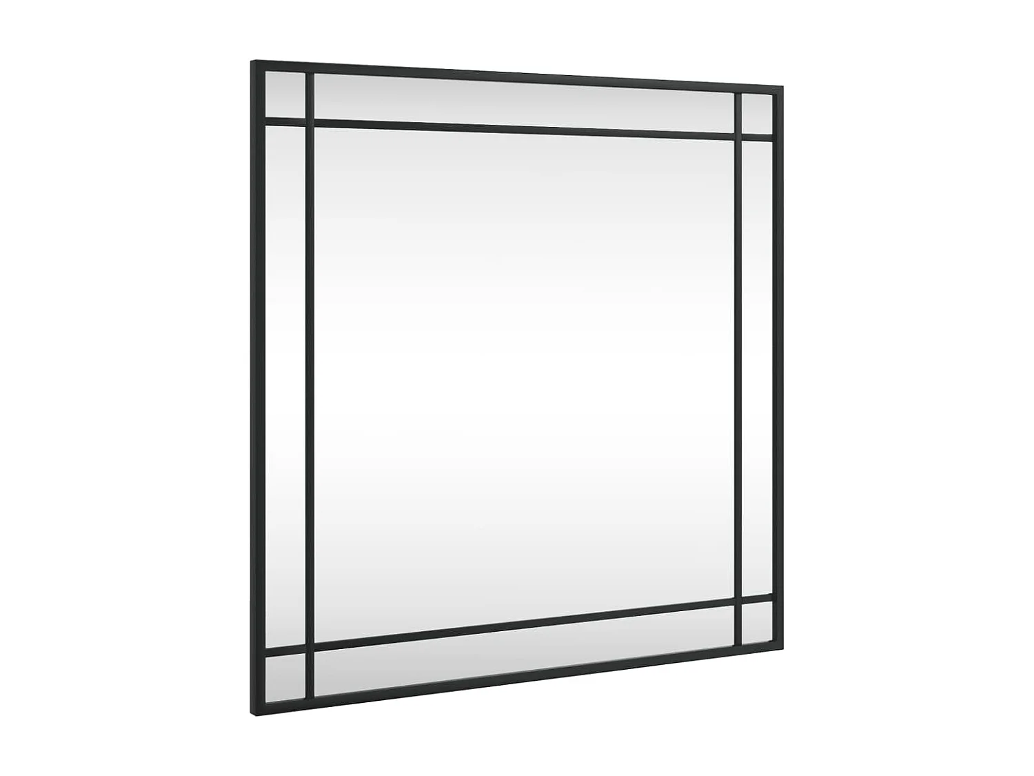 Miroir mural noir 60x60 cm carré fer FR46986