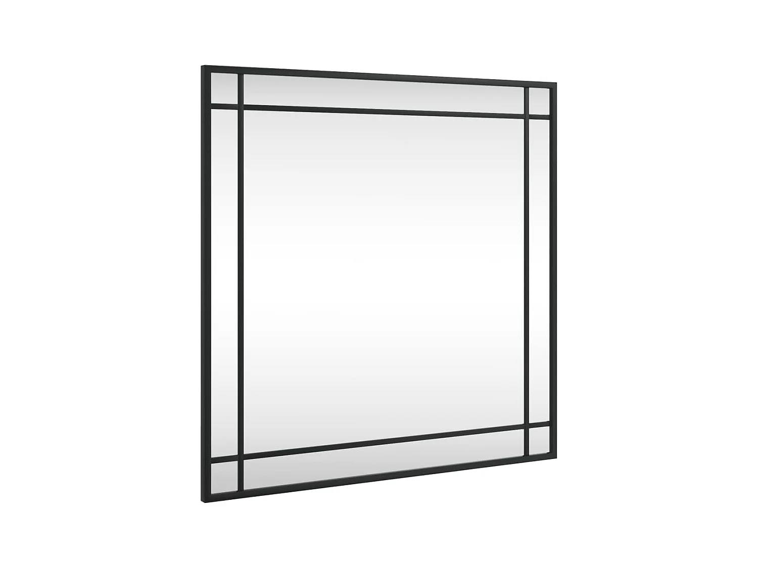 Espejo de pared cuadrado de hierro negro 60x60 cm ES652808