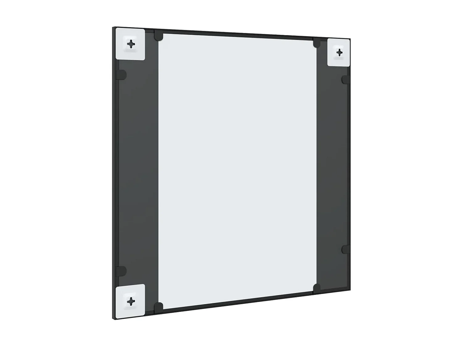 Miroir mural noir 60x60 cm carré fer FR46986