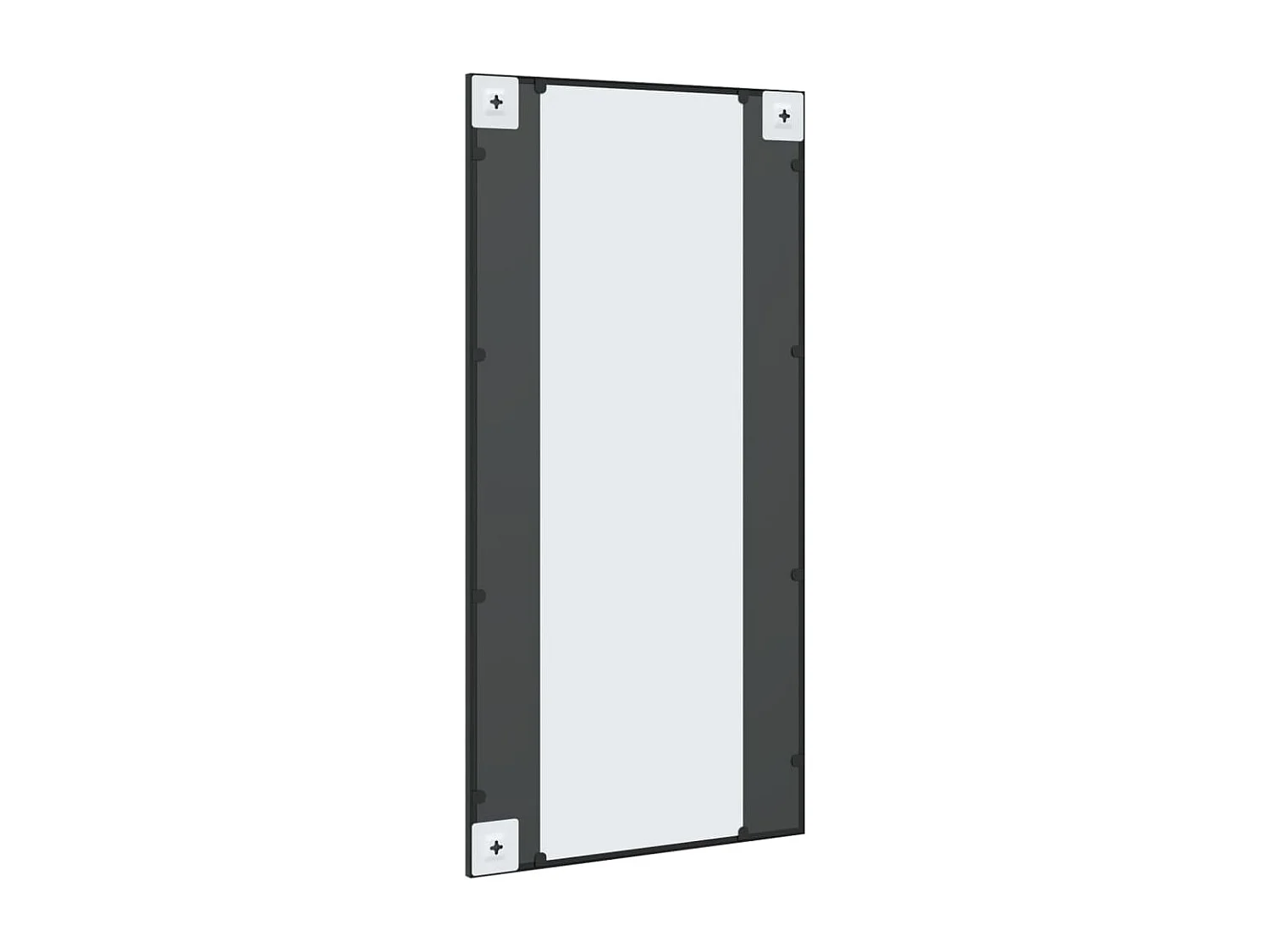 Wandspiegel rechthoekig 50x100 cm ijzer zwart BE948357