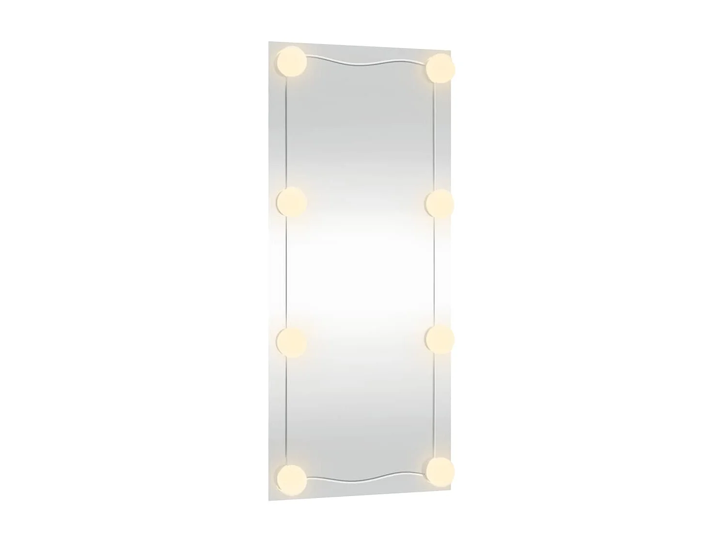 Miroir mural avec lumières LED 40x80 cm verre rectangulaire FR52915