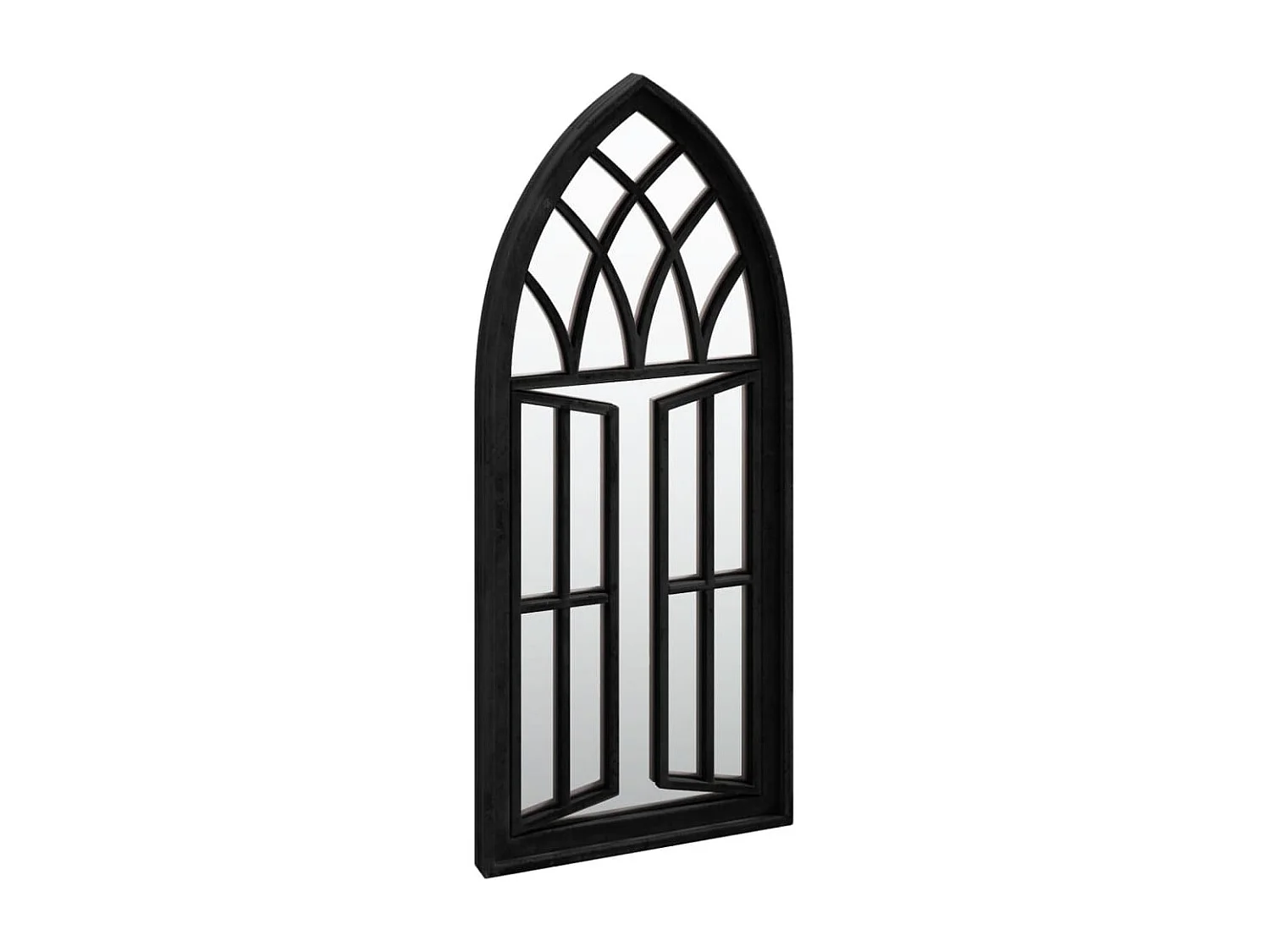 Miroir de jardin Noir 70x30 cm Fer pour utilisation extérieure FR66256