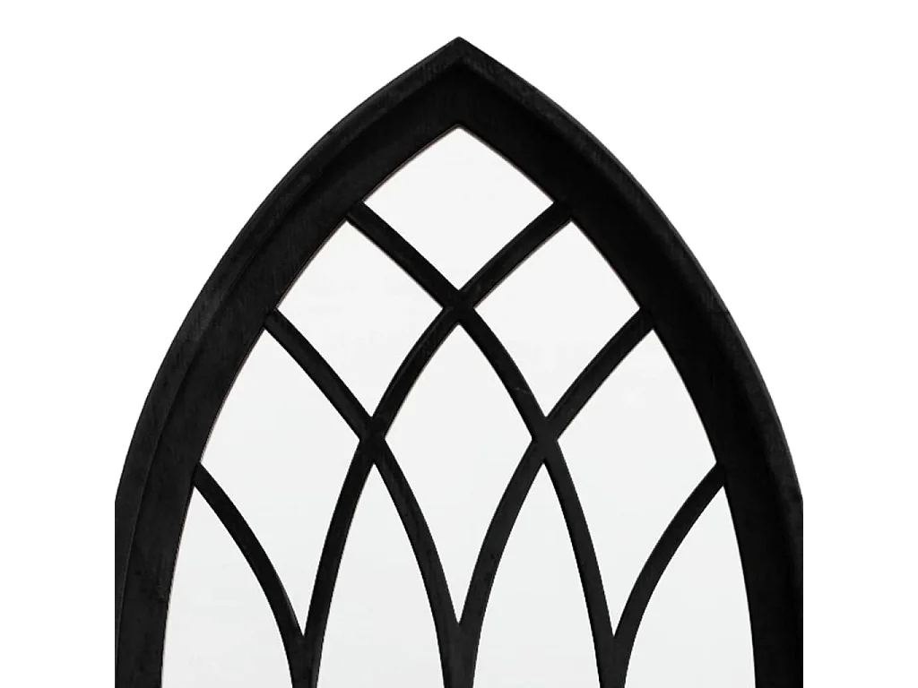 Miroir de jardin Noir 70x30 cm Fer pour utilisation extérieure FR66256