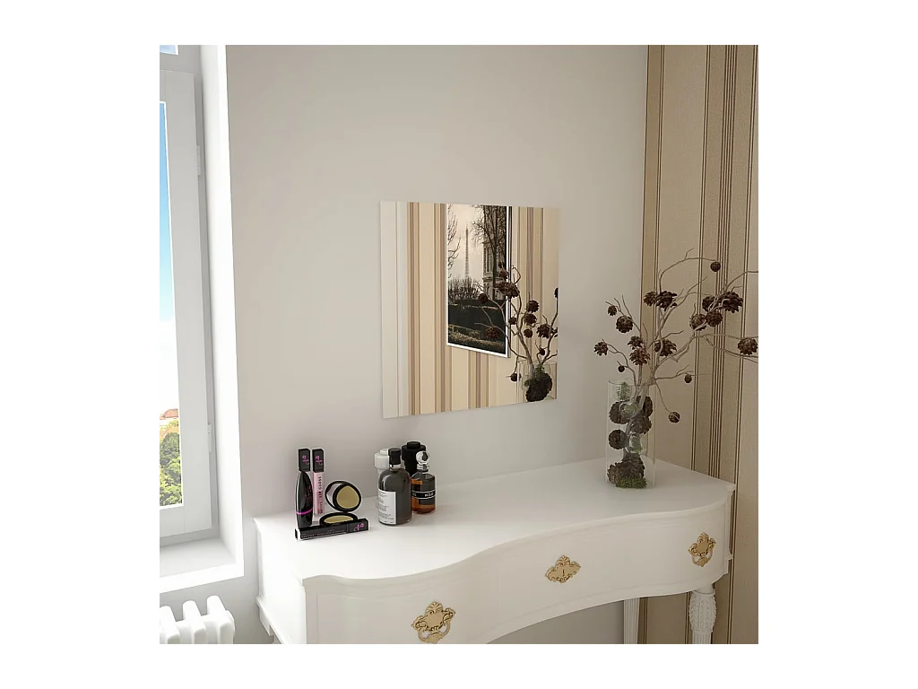 Espejo de pared cuadrado vidrio 50x50 cm ES982071