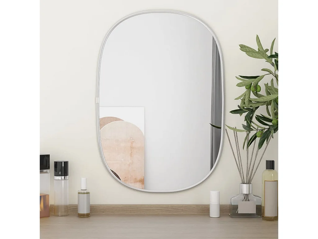 Miroir mural Argenté 50x35 cm FR14934
