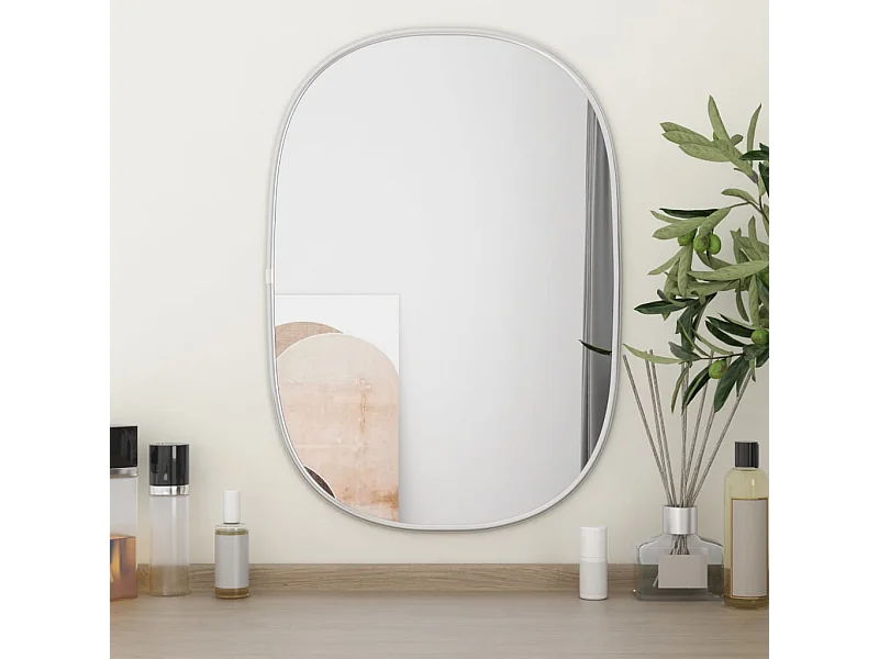 Miroir mural Argenté 50x35 cm FR14934