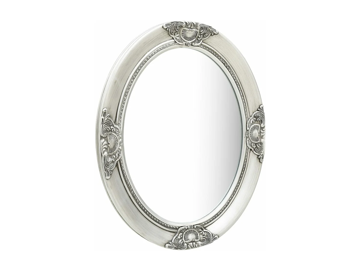 Miroir mural style baroque 50x60 cm Argenté FR72694