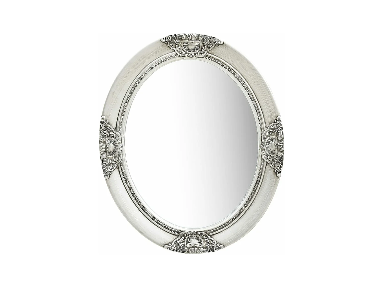Miroir mural style baroque 50x60 cm Argenté FR72694
