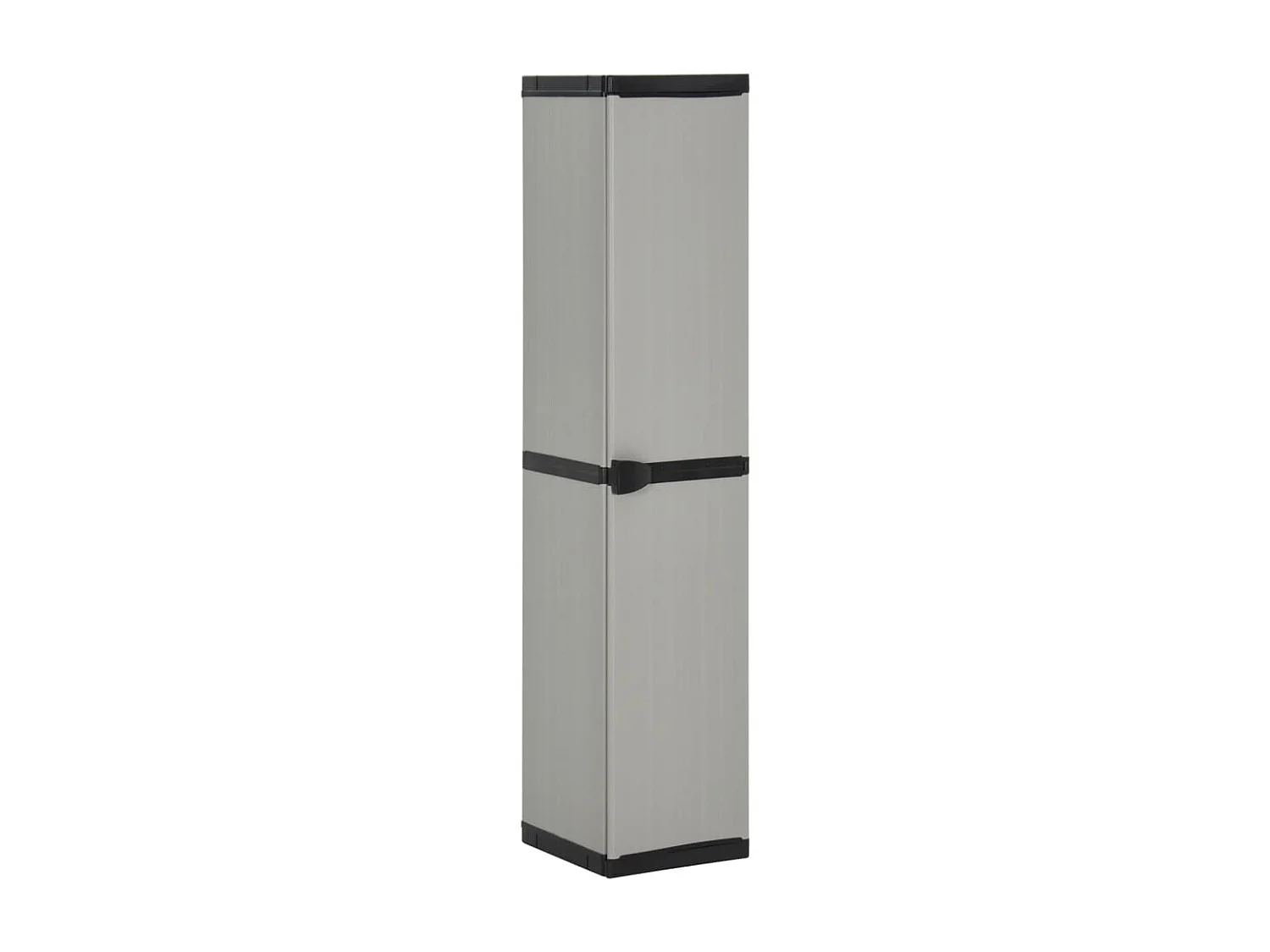 Armoire de rangement de jardin 3 étagères Gris/noir 34x40x168cm FR12475