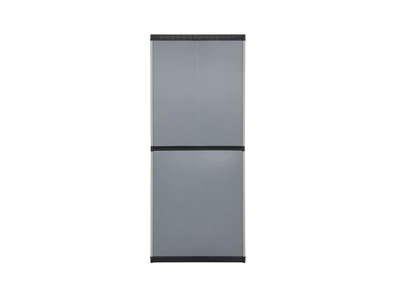 Armoire de rangement de jardin 3 étagères Gris/noir 68x40x168cm FR91302