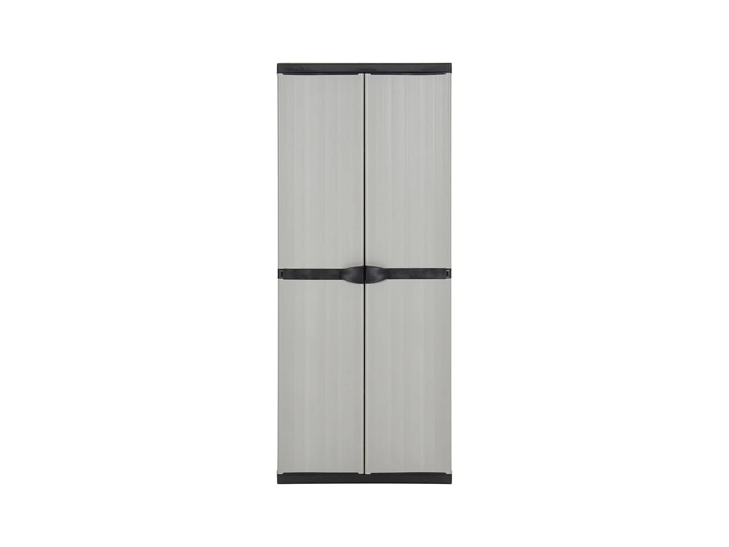 Armoire de rangement de jardin 3 étagères Gris/noir 68x40x168cm FR91302