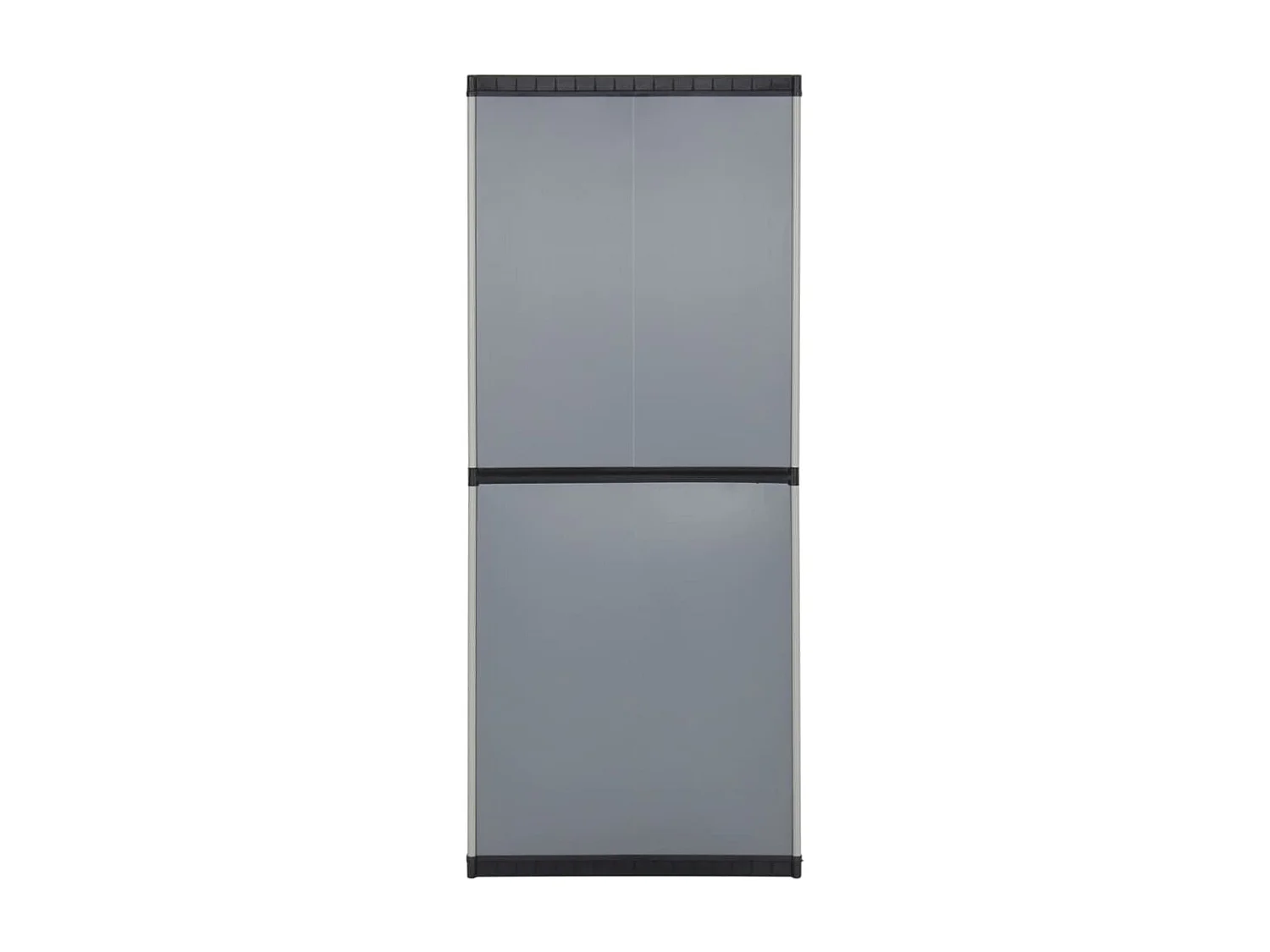 Armoire de rangement de jardin 3 étagères Gris/noir 68x40x168cm FR91302
