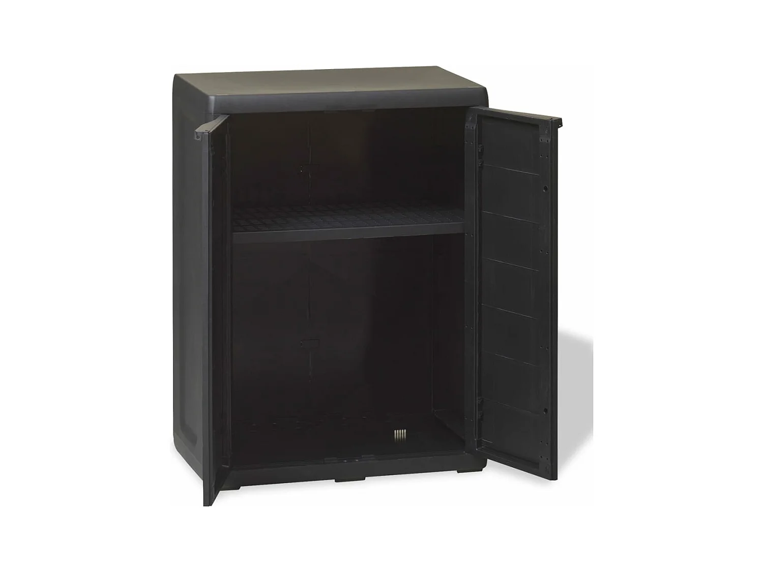 Armoire de rangement de jardin avec 1 étagère Noir FR27295