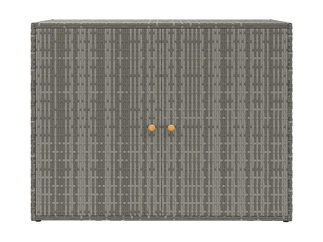 Armoire de rangement jardin Gris 100x55,5x80 cm Résine tressée FR20743