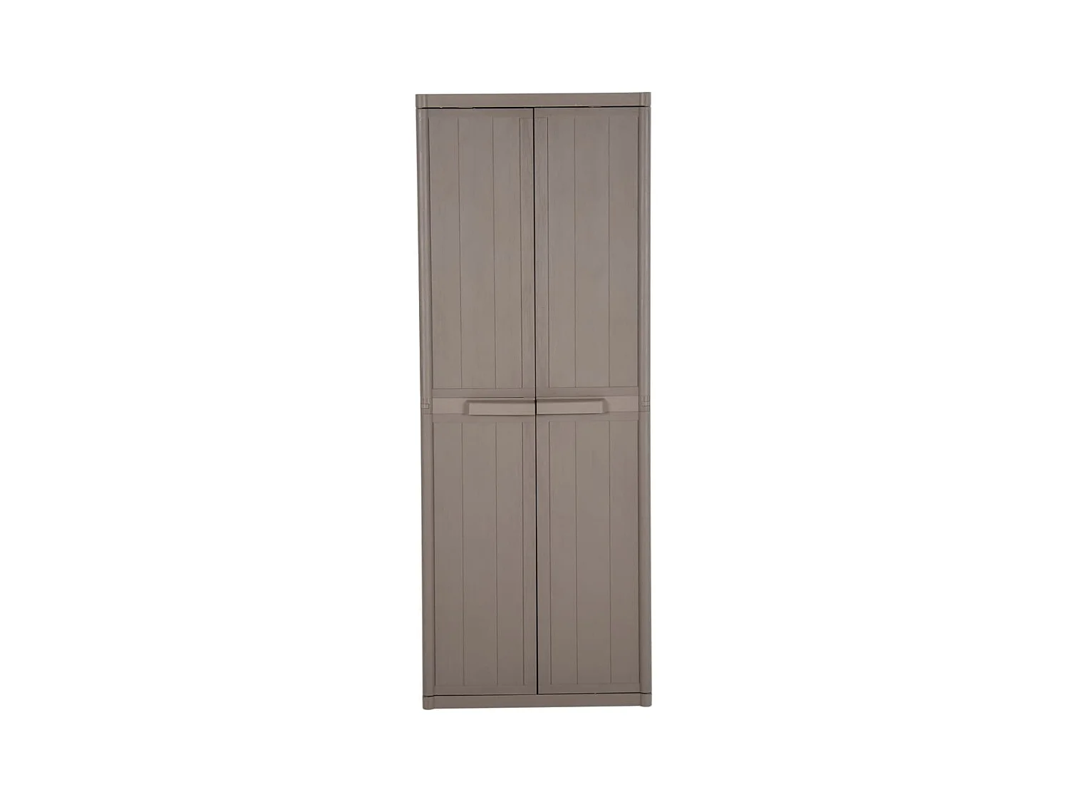Armoire de rangement jardin Marron 65x45x172 cm PP Aspect bois FR58285