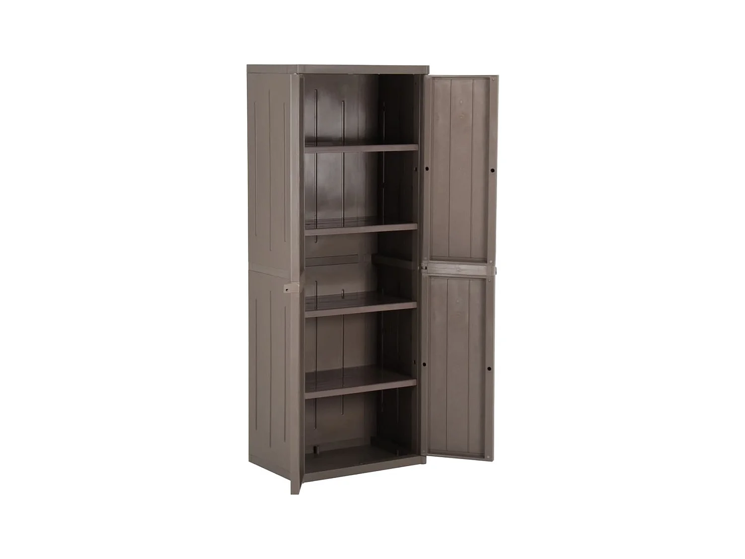 Armoire de rangement jardin Marron 65x45x172 cm PP Aspect bois FR58285