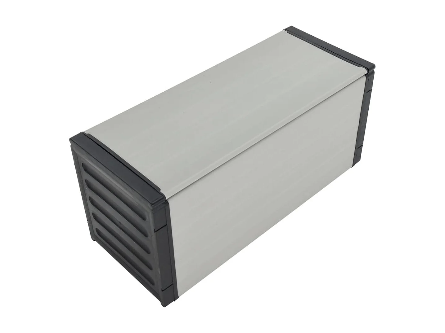 Cesto de resíduos para jardim 85x34x40 cm cinzento PT281216